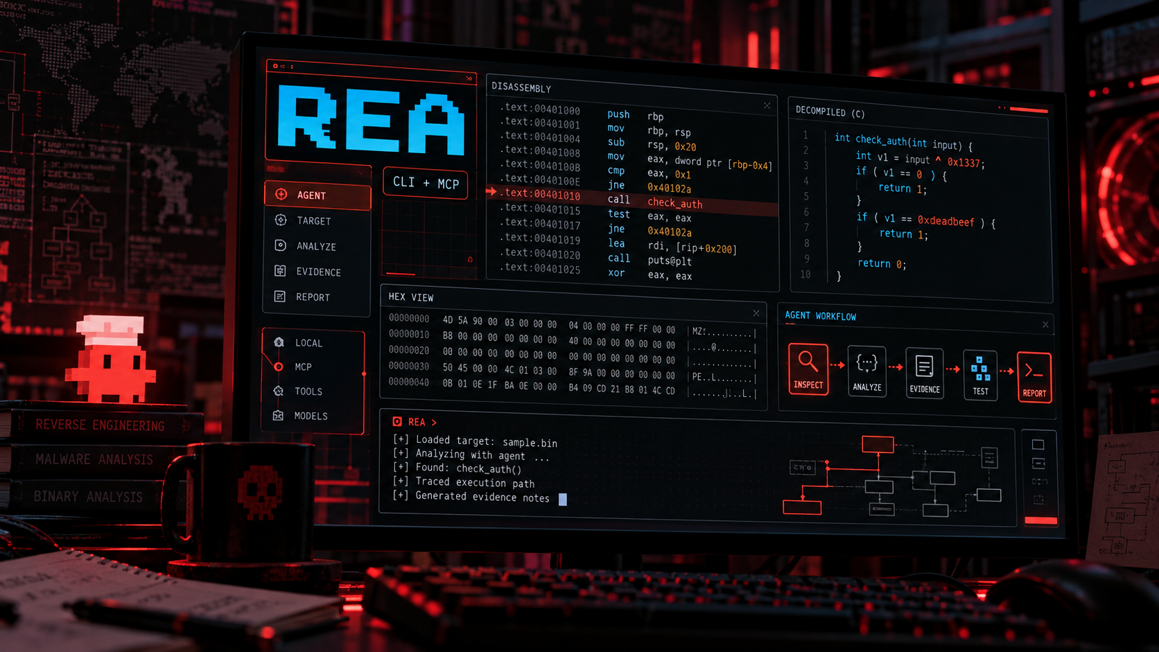Reverse engineering, REA, and AI header