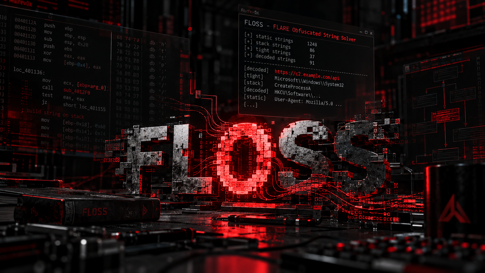 FLOSS hidden string recovery header